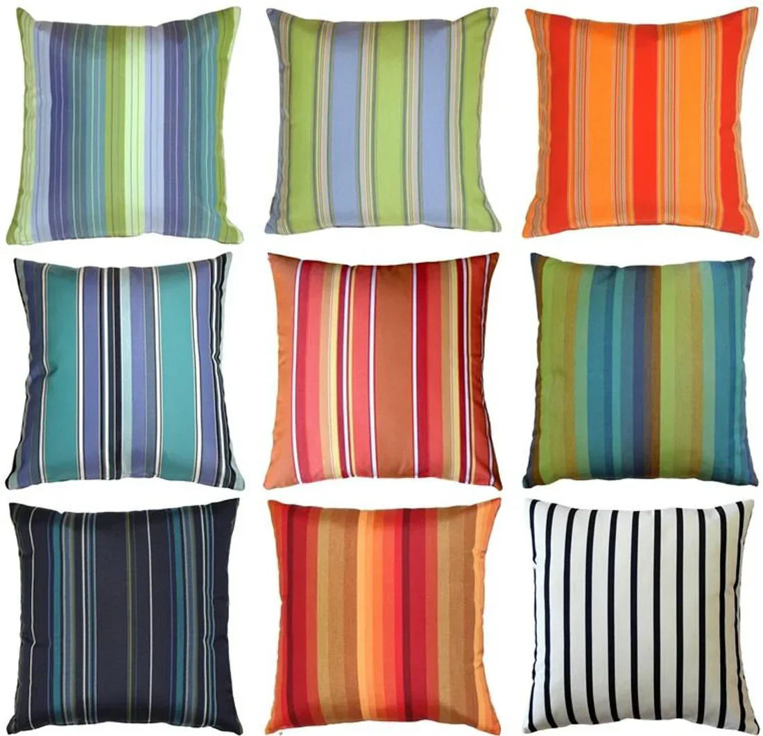 selection of colorful outdoor cushions and pillows