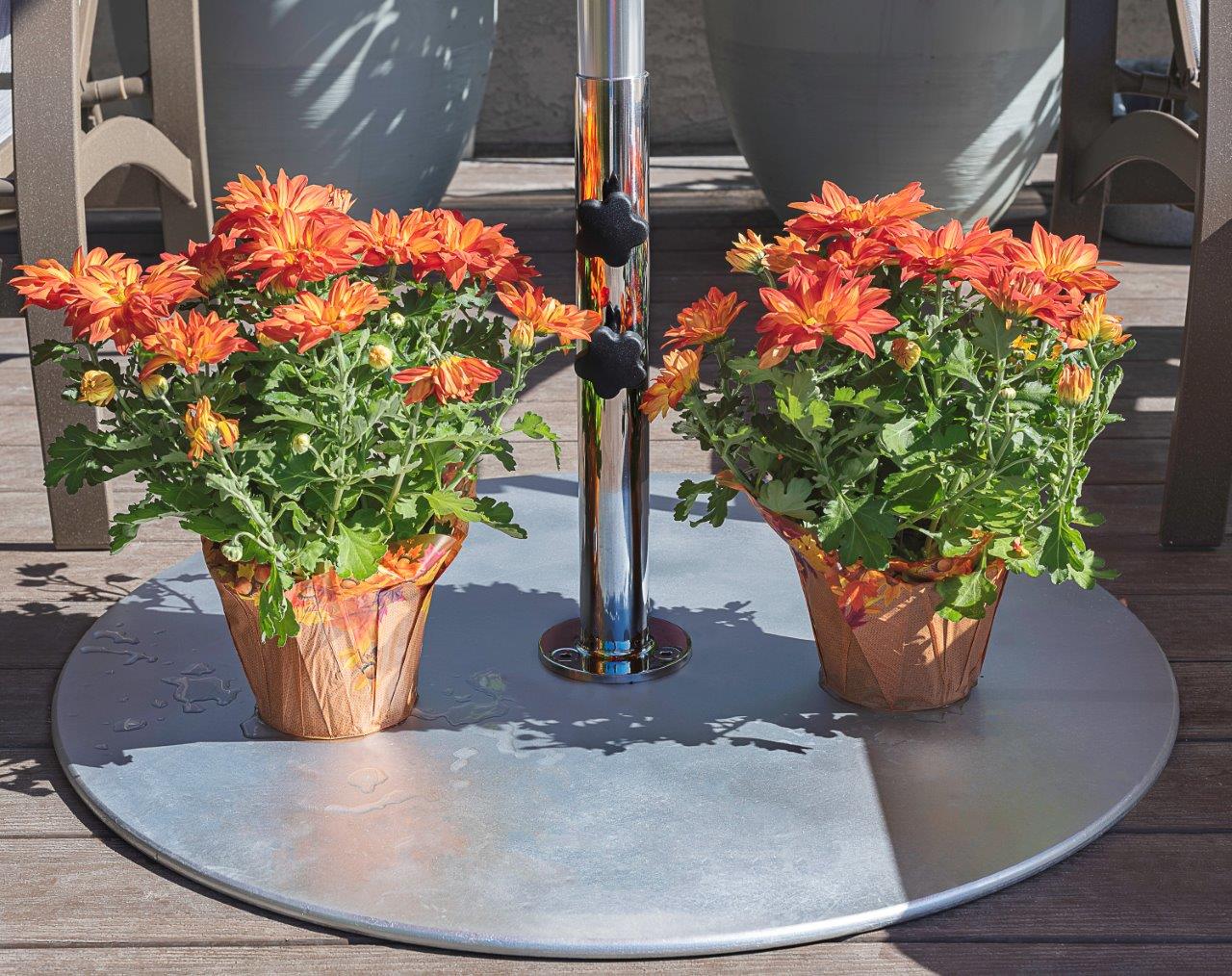 flat patio umbrella base Tangkula 36LBS Square Base, Heavy Duty Umbrella Stand with 3 Adapters, 20x20 Weighted Outdoor Umbrella Stand with Adjustable Foot, Suitable for Backyard, Deck, Poolside : Patio, Lawn long by 23.8 in 20 Inches Patio Umbrella Base