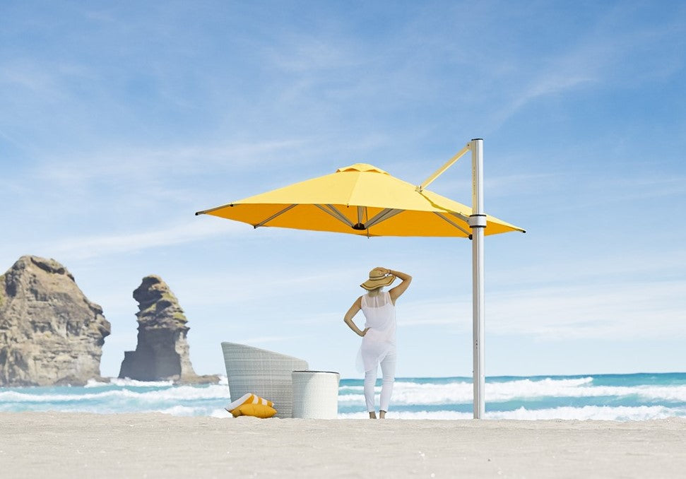 frankford patio umbrellas Shade Star 6.5 Ft Hexagon Ash Wood Beach Umbrella Fiberglass ribs Frankford Umbrella
