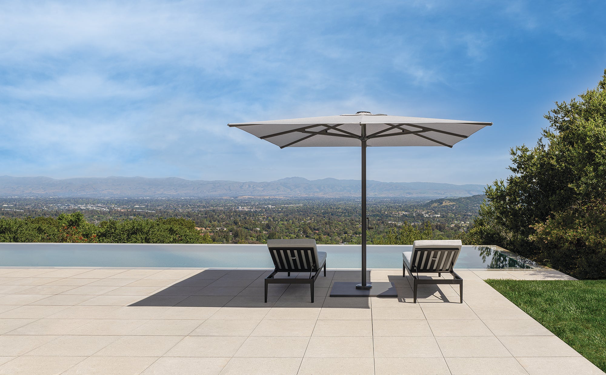 classic patio umbrellas 12x12ft Best Umbrella with Sunbrella Fabric, Large Outdoor Cantilever Umbrella, Spectrum Indigo The double Business & Pleasure Co. The