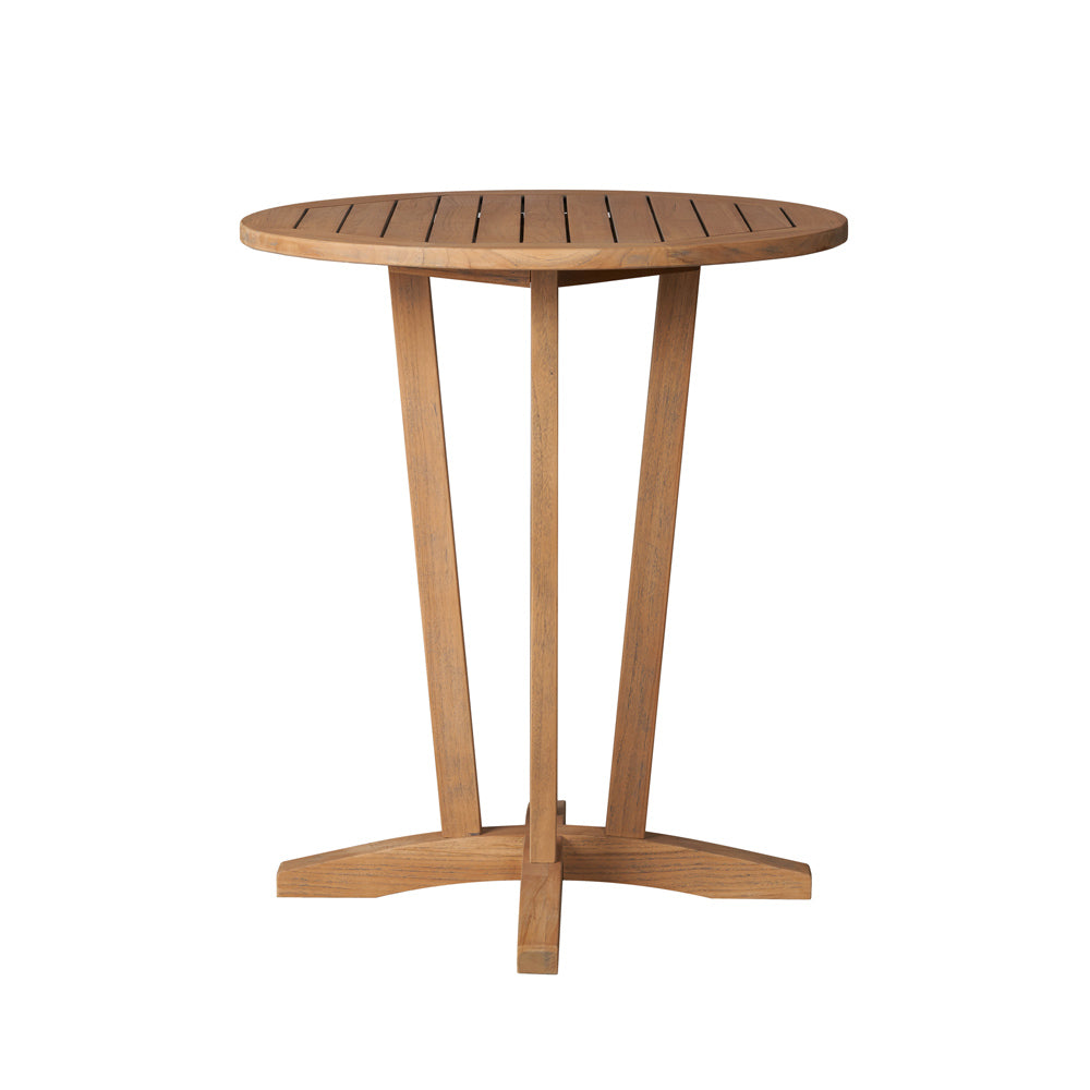 Teak 30” Round Bar Table by Lloyd Flanders