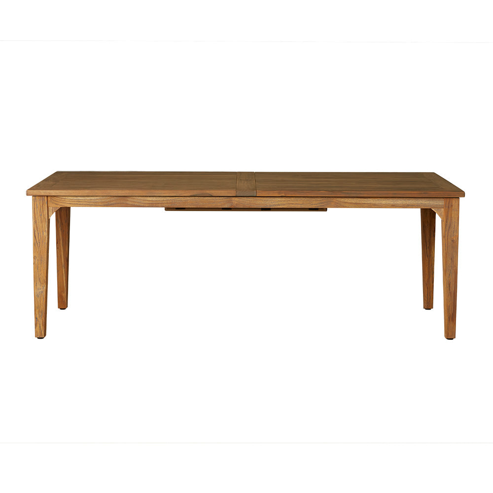 Teak 86-110” Double Butterfly Leaf Umbrella Table by Lloyd Flanders