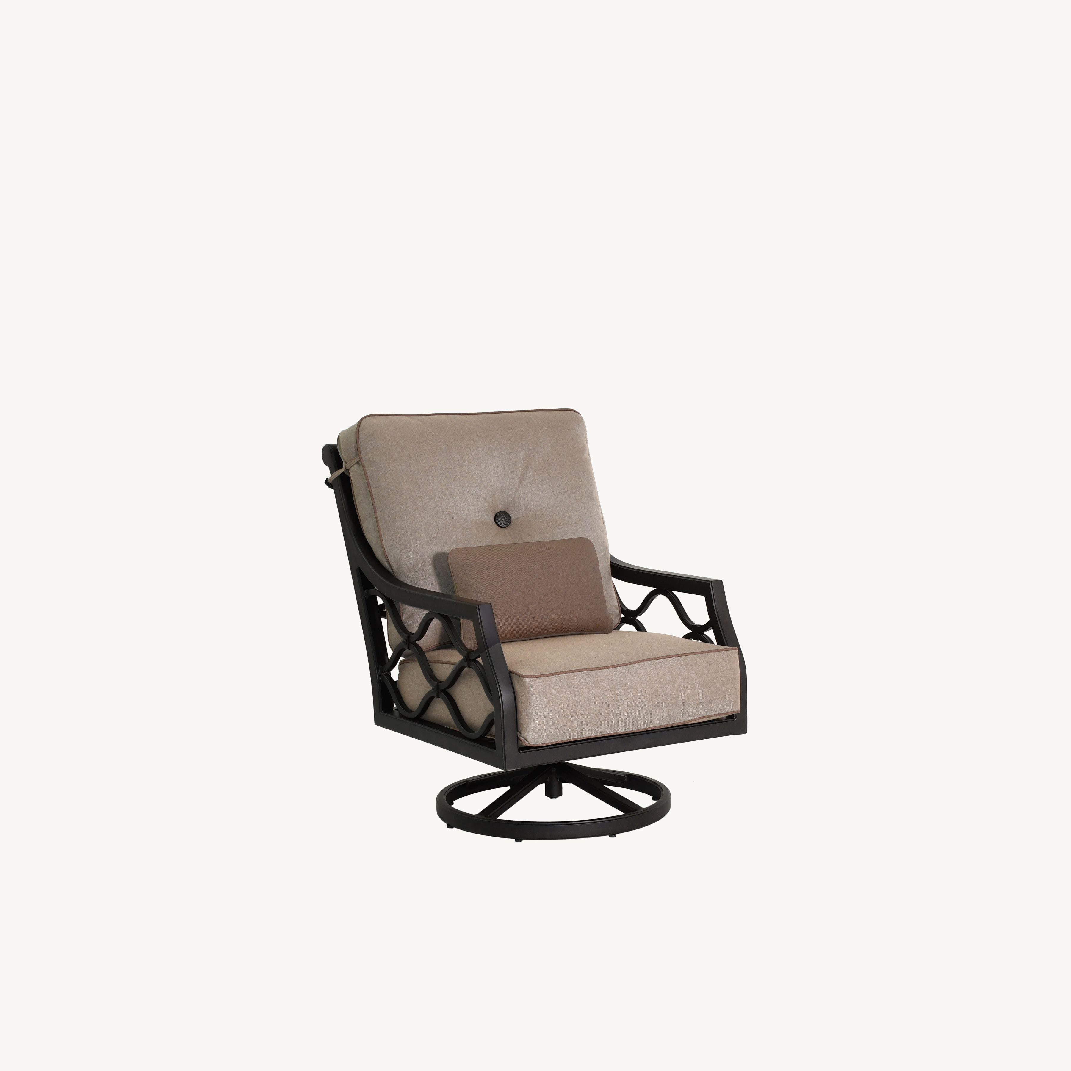 Villa Bianca High Back Cushioned Lounge Swivel Rocker By Castelle