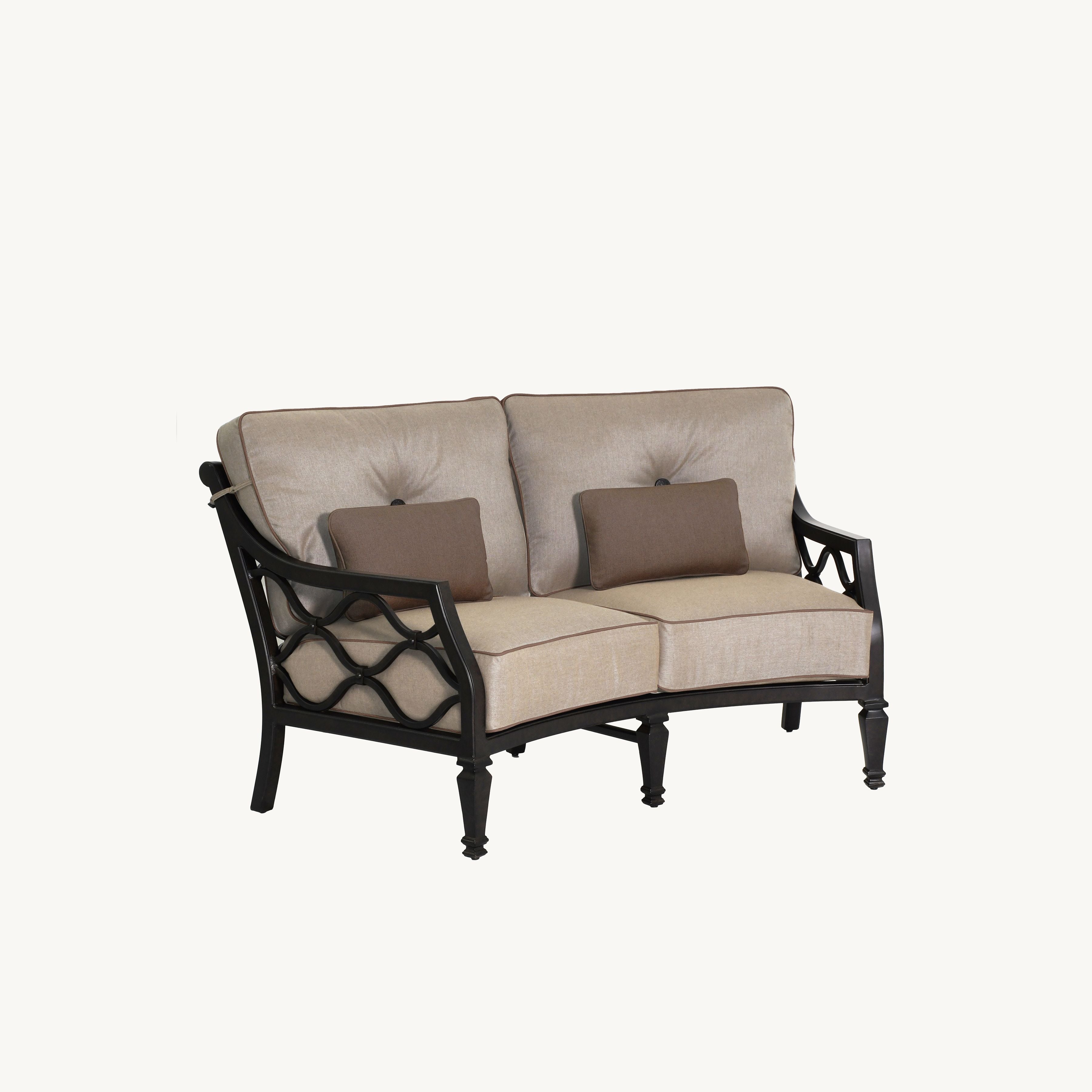 Villa Bianca Cushioned Crescent Loveseat By Castelle