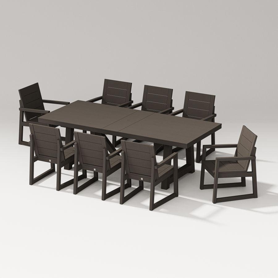 Elevate 9-Piece A-Frame  Dining Table by Polywood Designer series