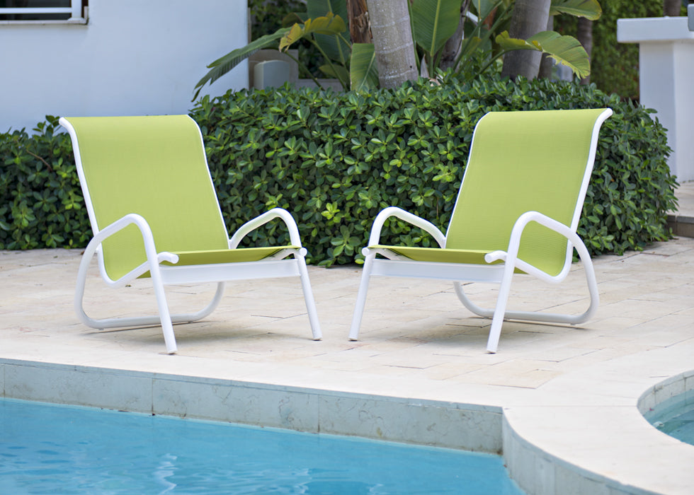 Gardenella Sling Stacking Arm Chair