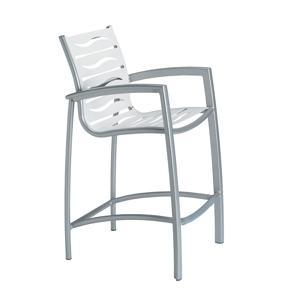South Beach Stationary Bar Stool Wave Segment by Tropitone