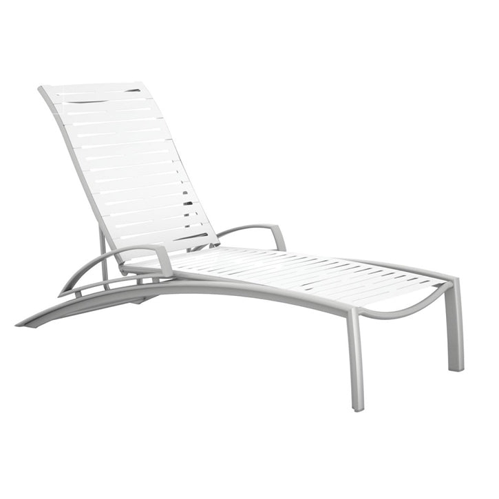 South Beach Chaise Lounge with Arms Ribbon Segment by Tropitone