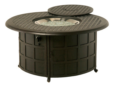 Mayfair 48" Round Enclosed Gas Fire Pit Table with Burner (Desert Bronze)