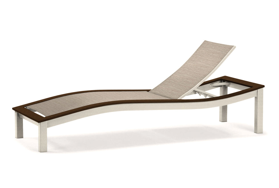 Bazza Sling Four-Position Contour Armless Chaise with Polymer Overlay By Telescope Casual