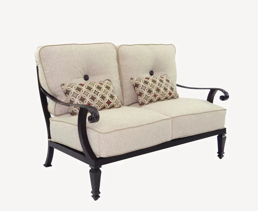 Bellagio Cushioned Loveseat w/ Two Accent Pillows By Castelle