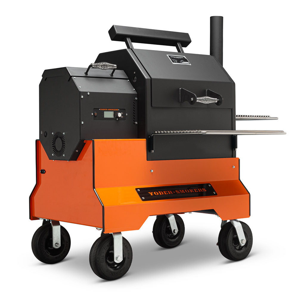 YS480S Competition Pellet Grill by Yoder Smokers orange