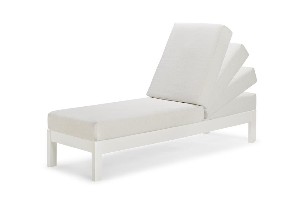Leeward MGP Cushion Three Position Lay-flat Armless Chaise