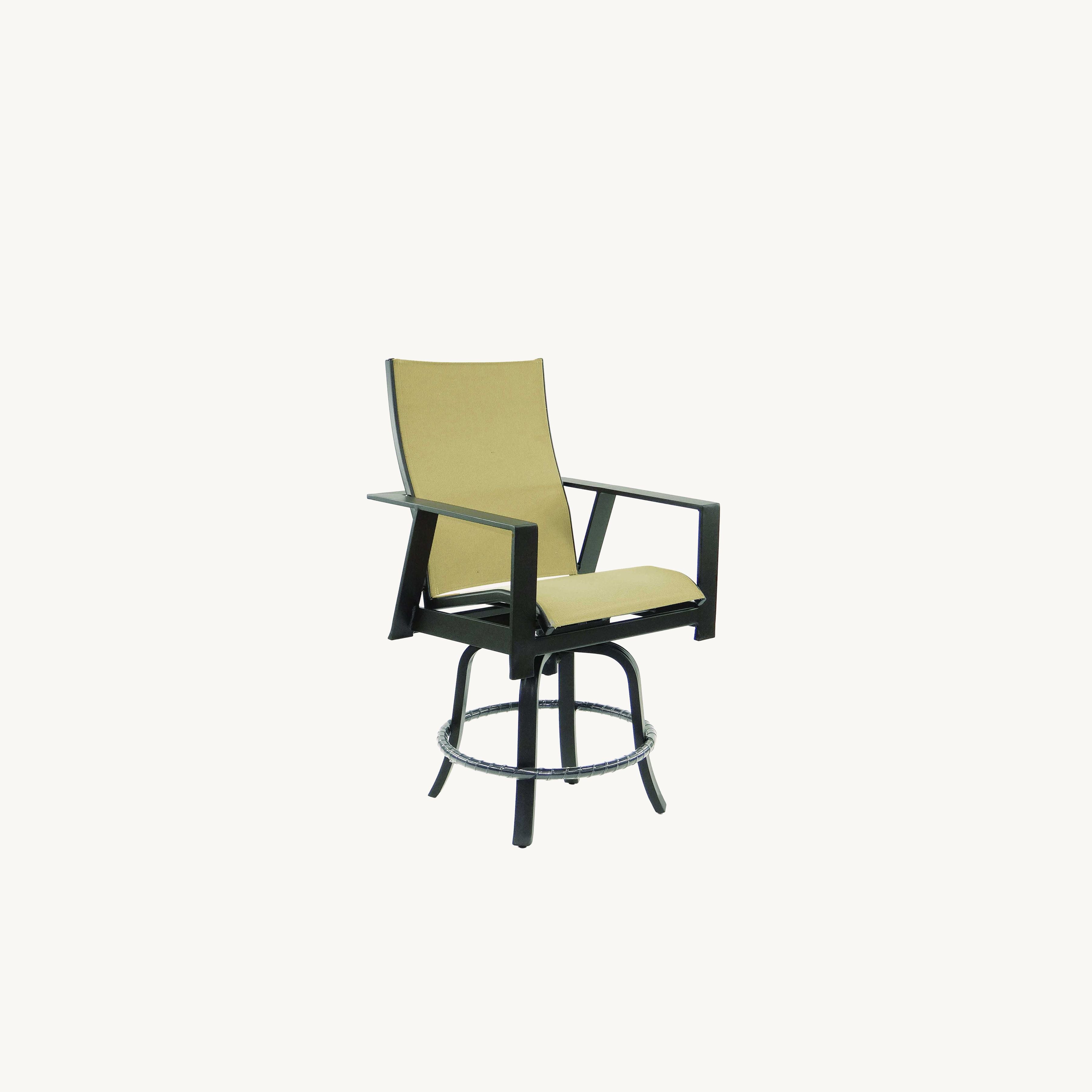 Trento High Back Sling Swivel Counter Stool By Castelle