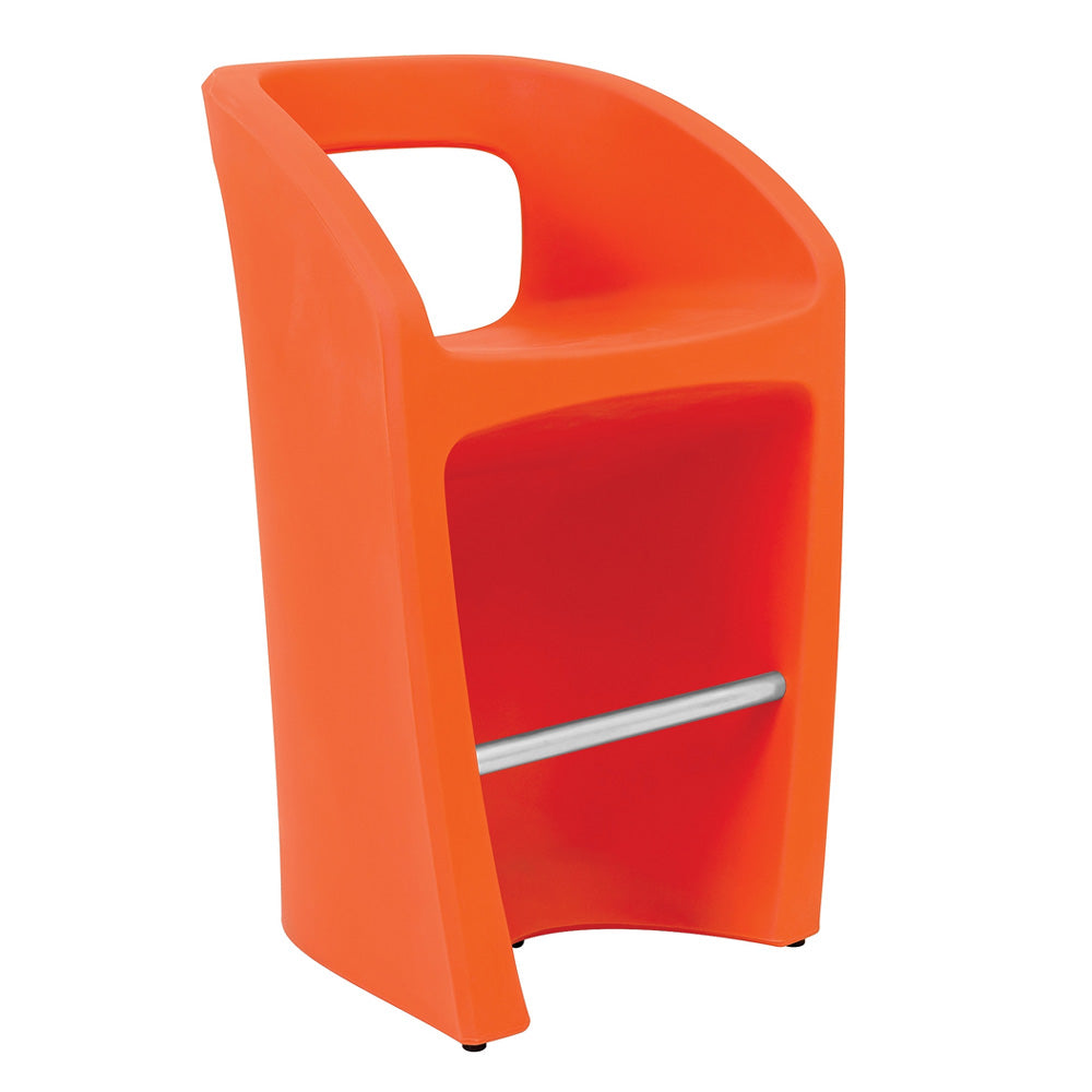 Radius Stationary Bar Stool with Arms and 10 lbs Weight by Tropitone