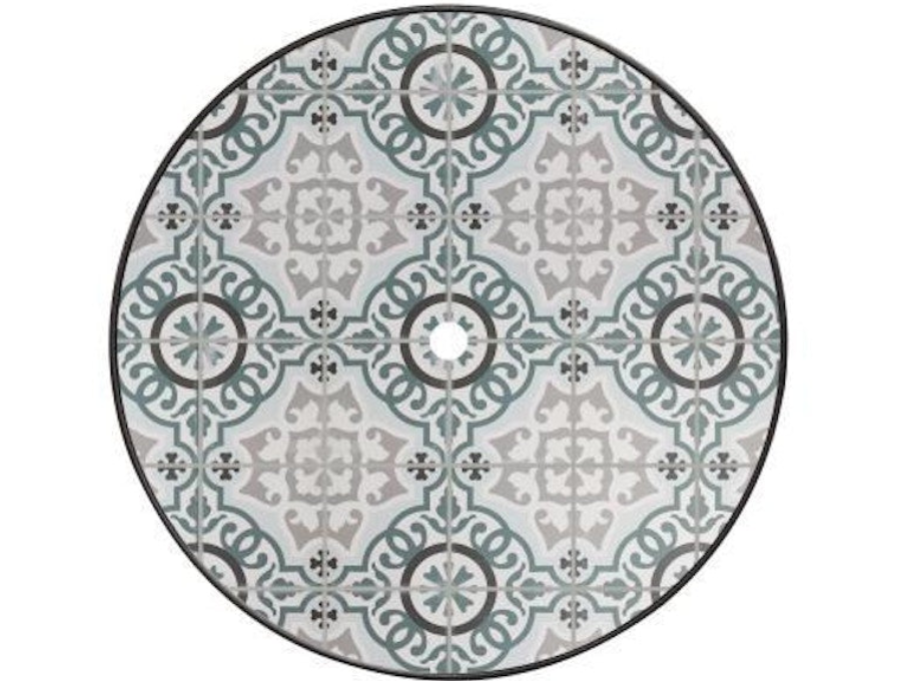42" Rd. Valencia Table Top with Aluminum Rim with Umbrella Hole by O.W. Lee.