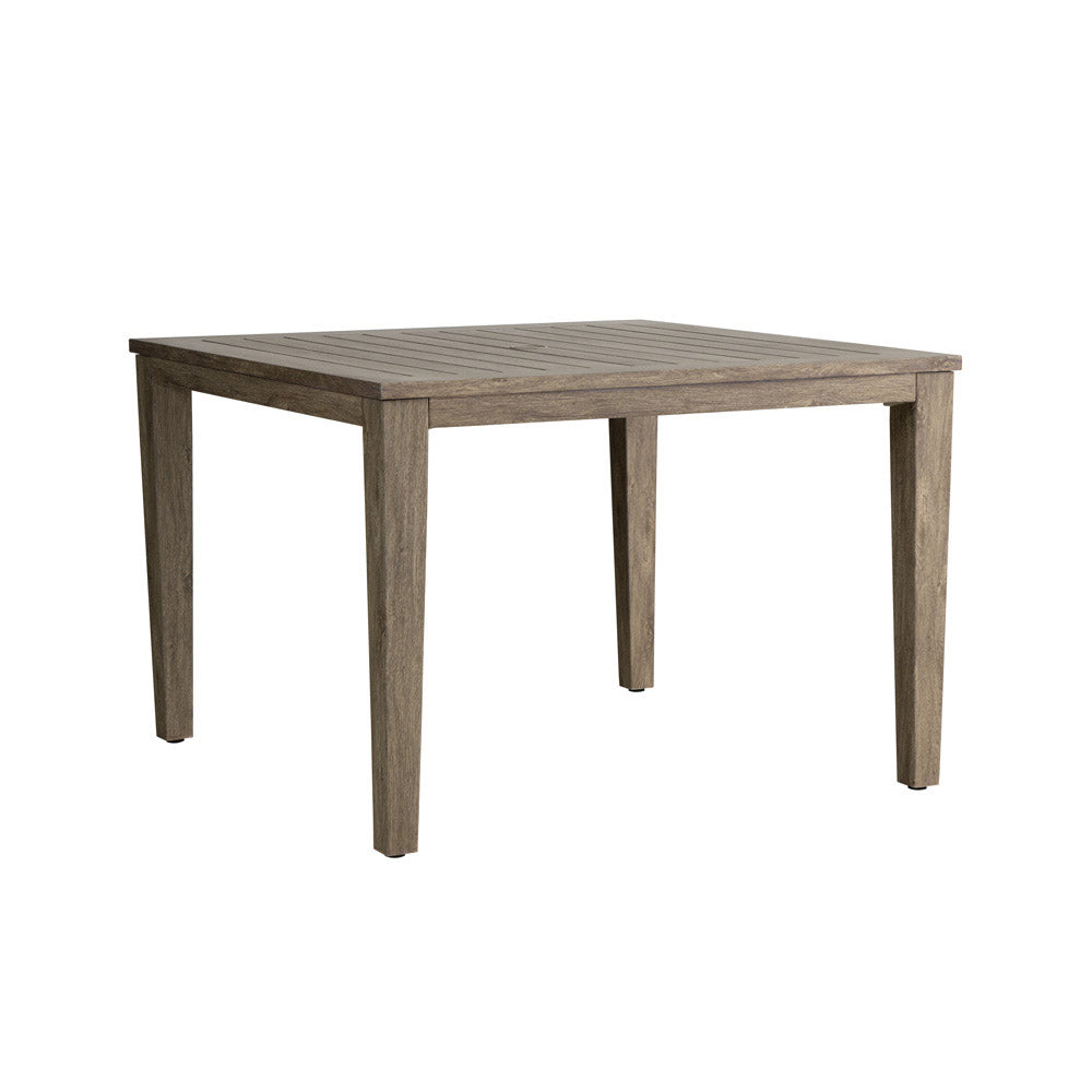 Frontier 44" Square Umbrella Dining Table by Lloyd Flanders