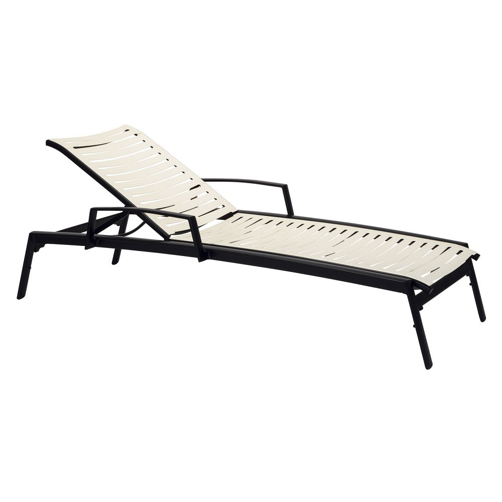Elance Chaise Lounge with Arms Ribbon Segment by Tropitone