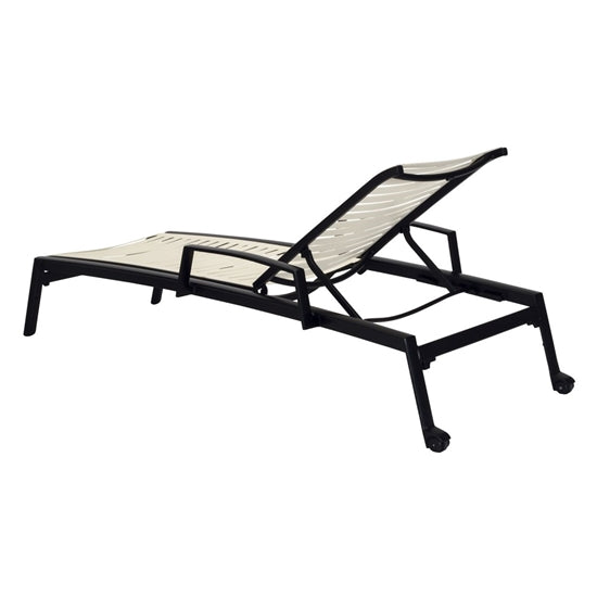 Elance Chaise Lounge with Arms and Wheels Ribbon Segment by Tropitone