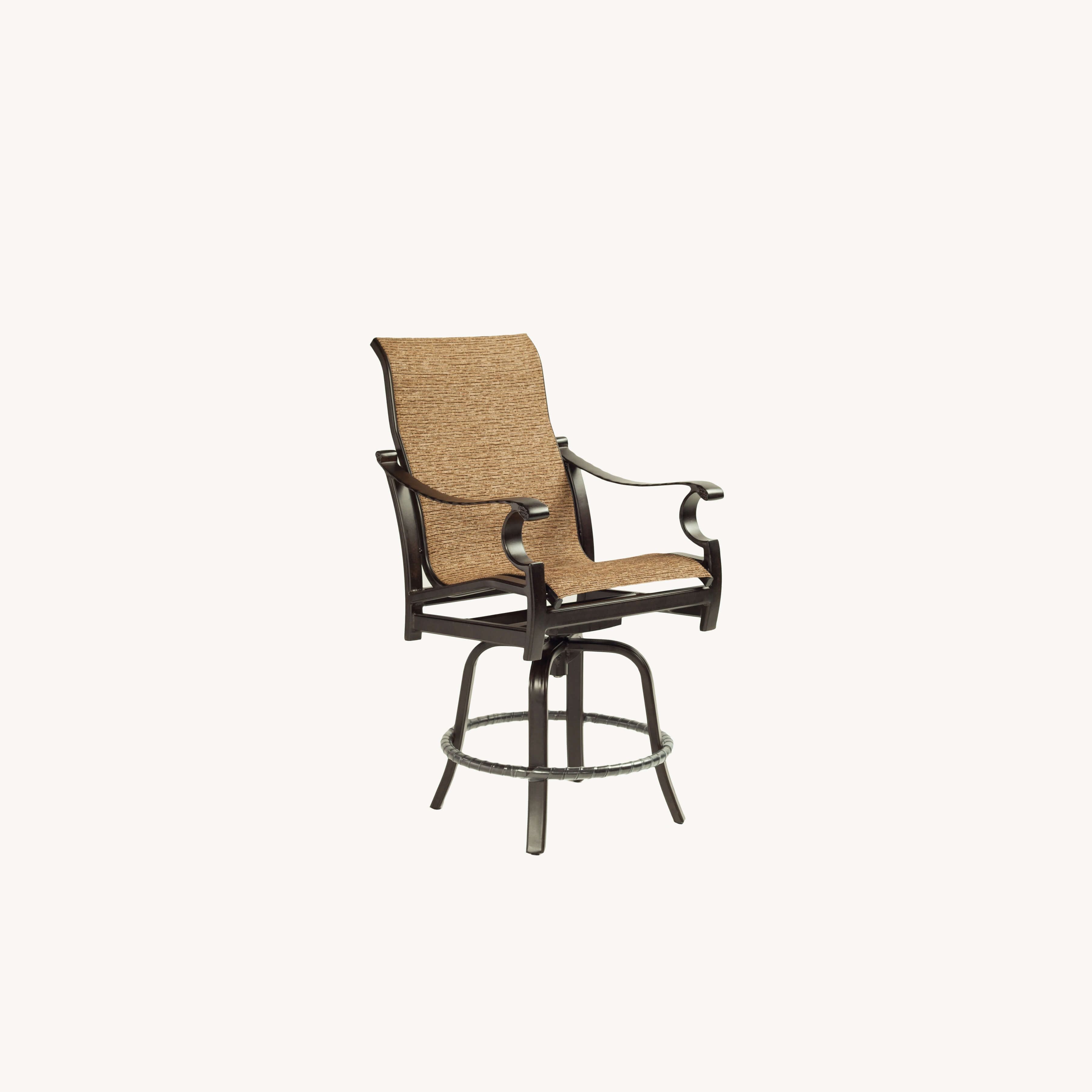 Monterey High Back Sling Swivel Counter Stool By Castelle