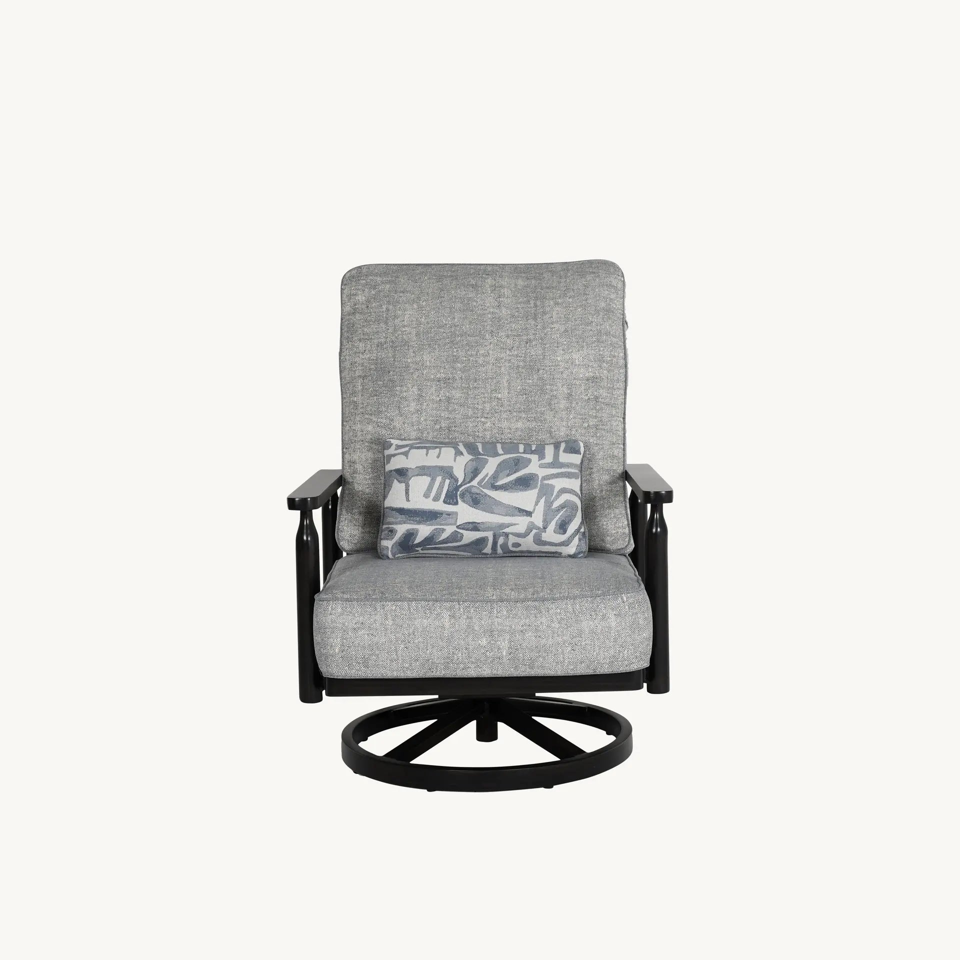 Holland Cushioned High Back Lounge Swivel Rocker By Castelle