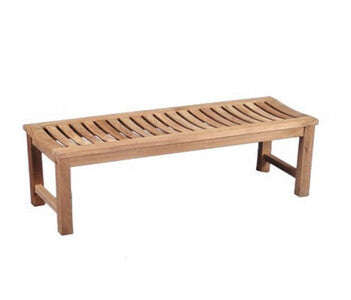 Backless Teak Bench 1