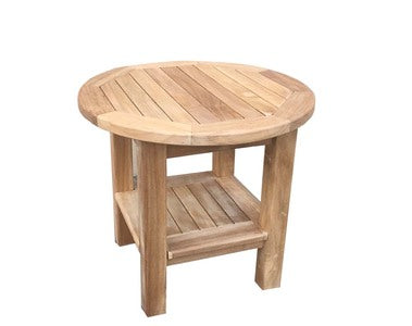 Teak Side Table with Shelf