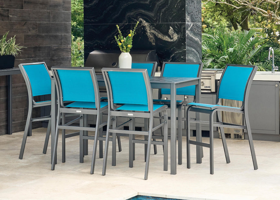 Kendall Sling Balcony Height Stacking Armless Cafe Chair