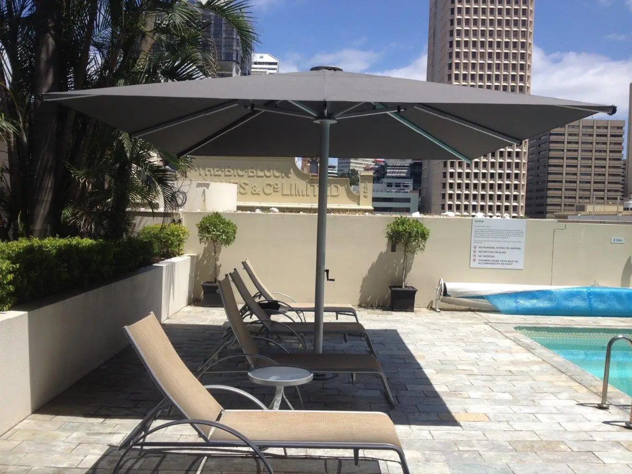 extra large patio giant patio umbrella 13 X 13F Square Nova Giant Telescoping Octagon Umbrella by Frankford