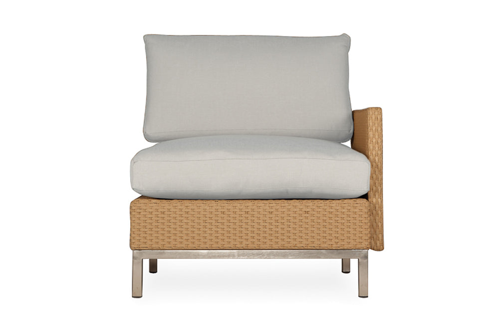 Elements Left Arm Lounge Chair with Loom Arm and Back By Lloyd Flanders