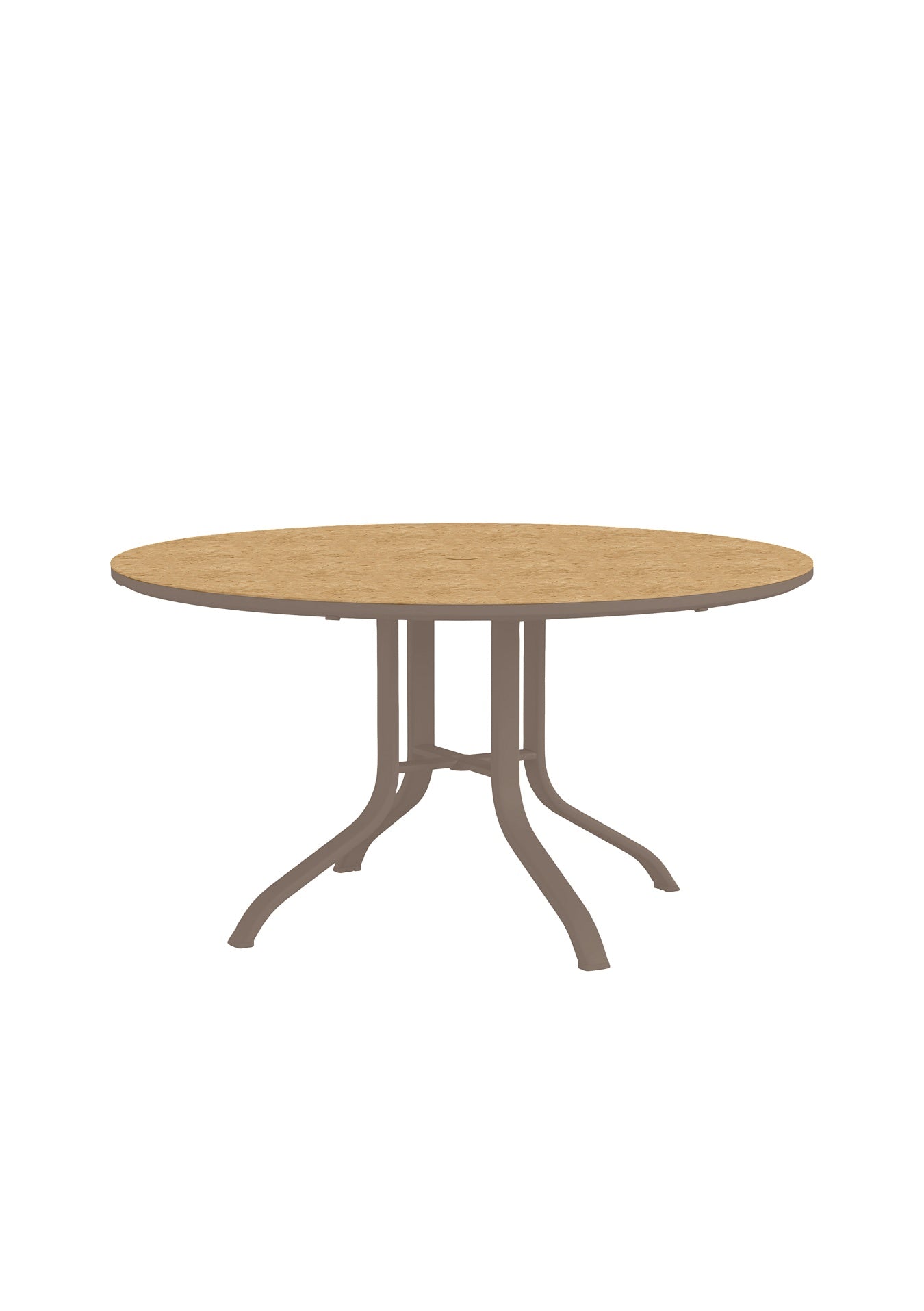 Horizons Forma Table KD Pedestal Dining Umbrella Table 54" Round by Tropitone
