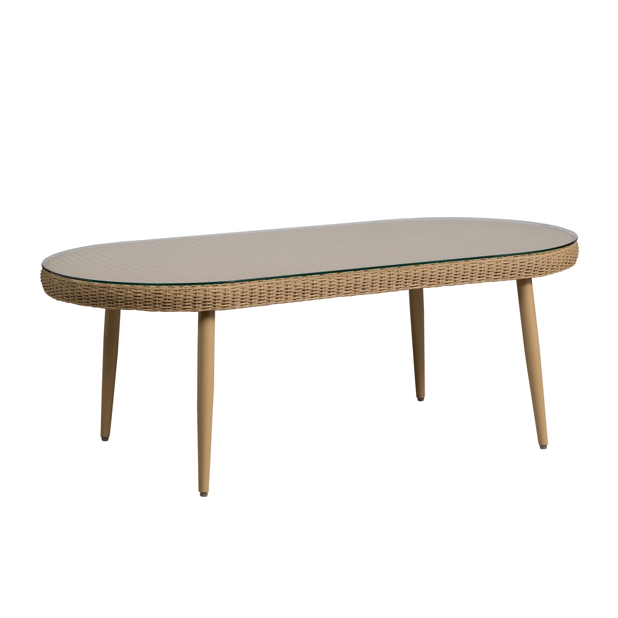 Cascade 48" Oval Cocktail Table by Lloyd Flanders