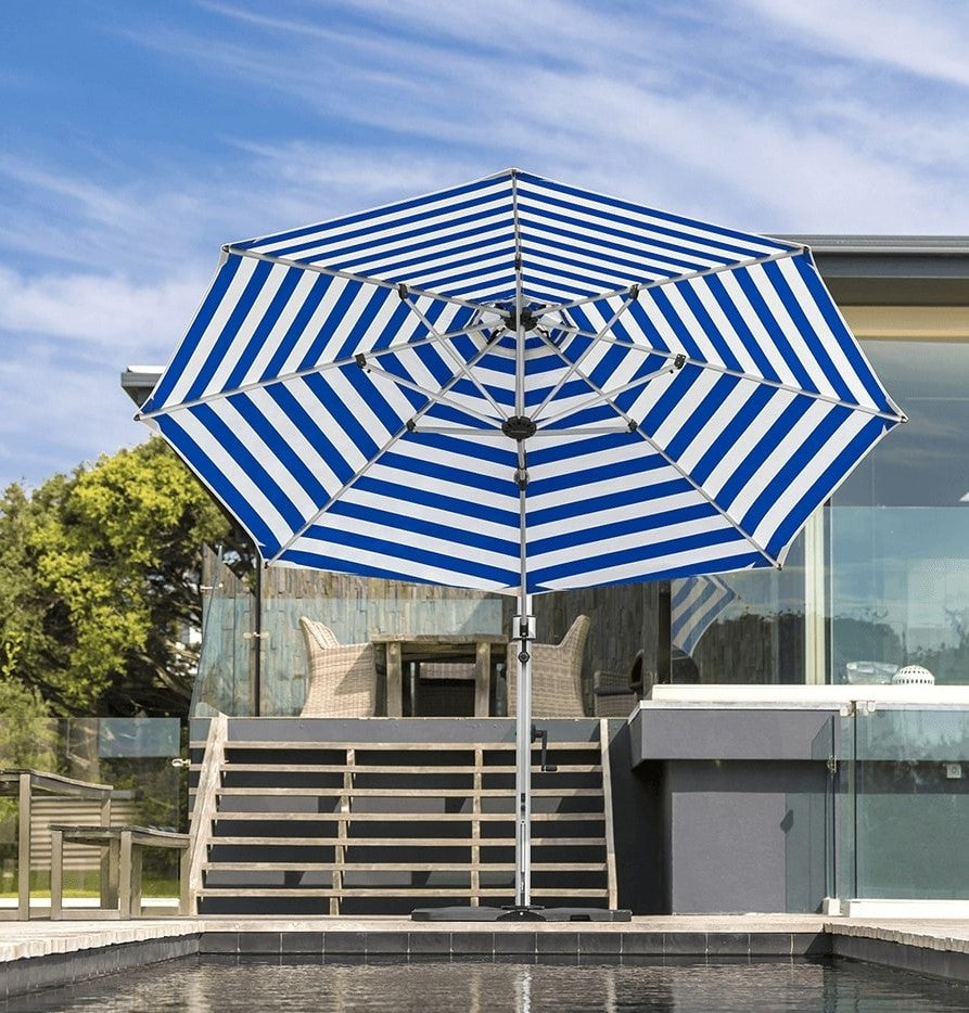 aluminum ribs umbrella patio Shop Aurora Cantilever Aluminum Mast/Ribs Umbrella Frame Only by Frankford
