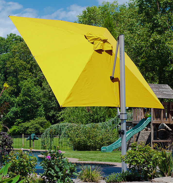 10 X 10F Square Aurora Premium Aluminum Cantilever Umbrella by Frankford