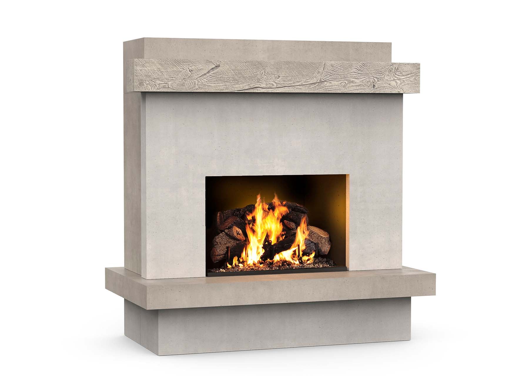 Brooklyn Smooth Outdoor Gas Fireplace by American Fyre Designs