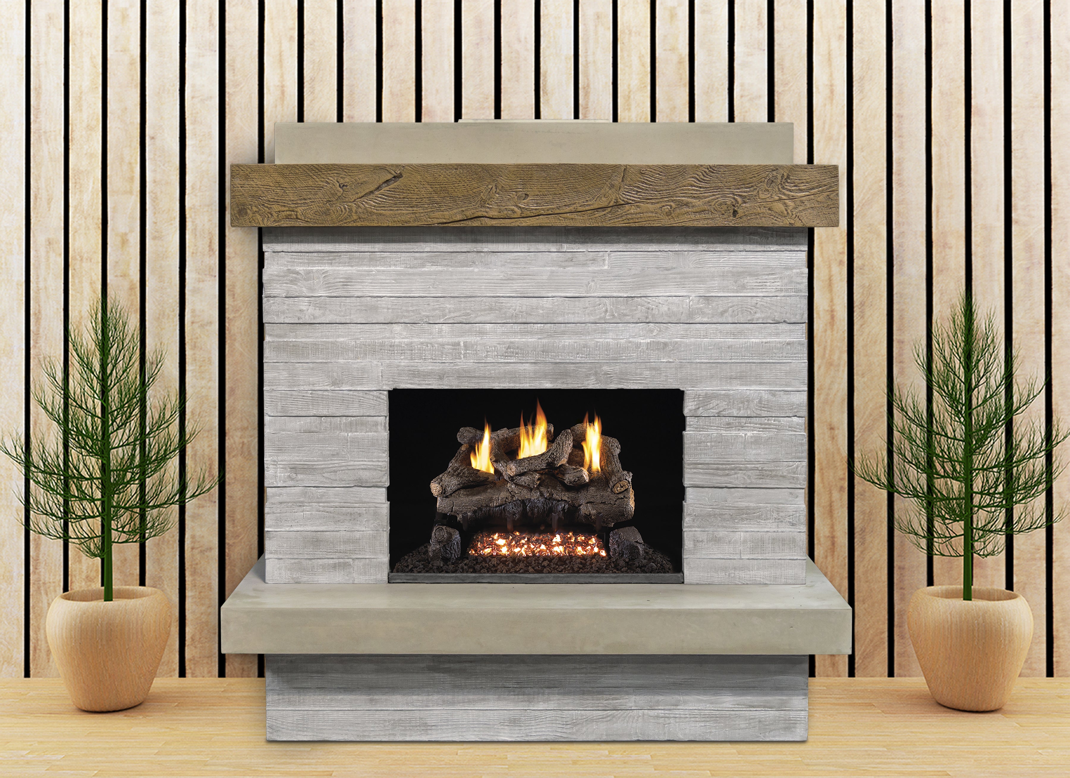 Brooklyn Smooth Outdoor Gas Fireplace by American Fyre Designs