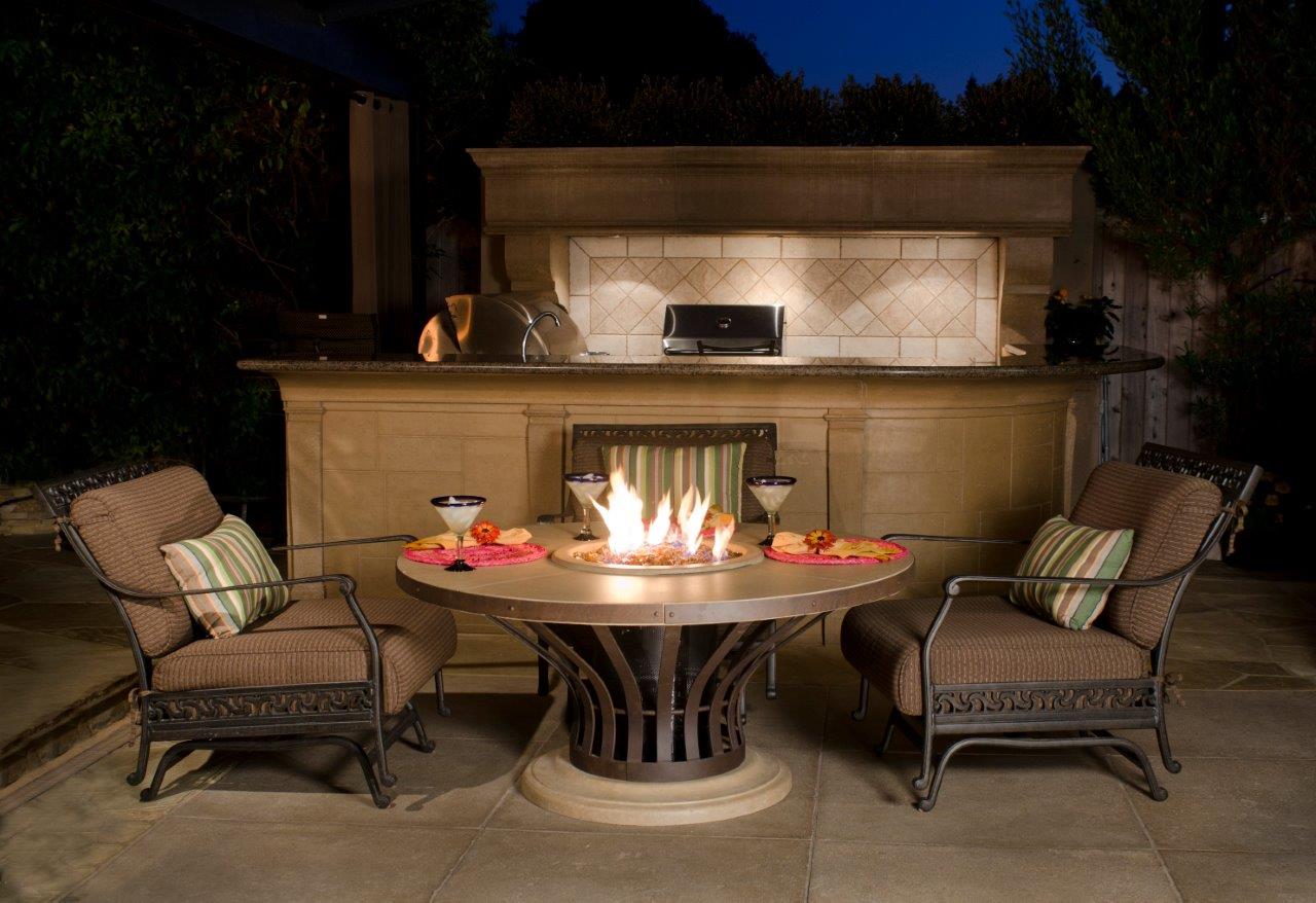 54" Dia. Fiesta Round Fire table  by American Fyre Design