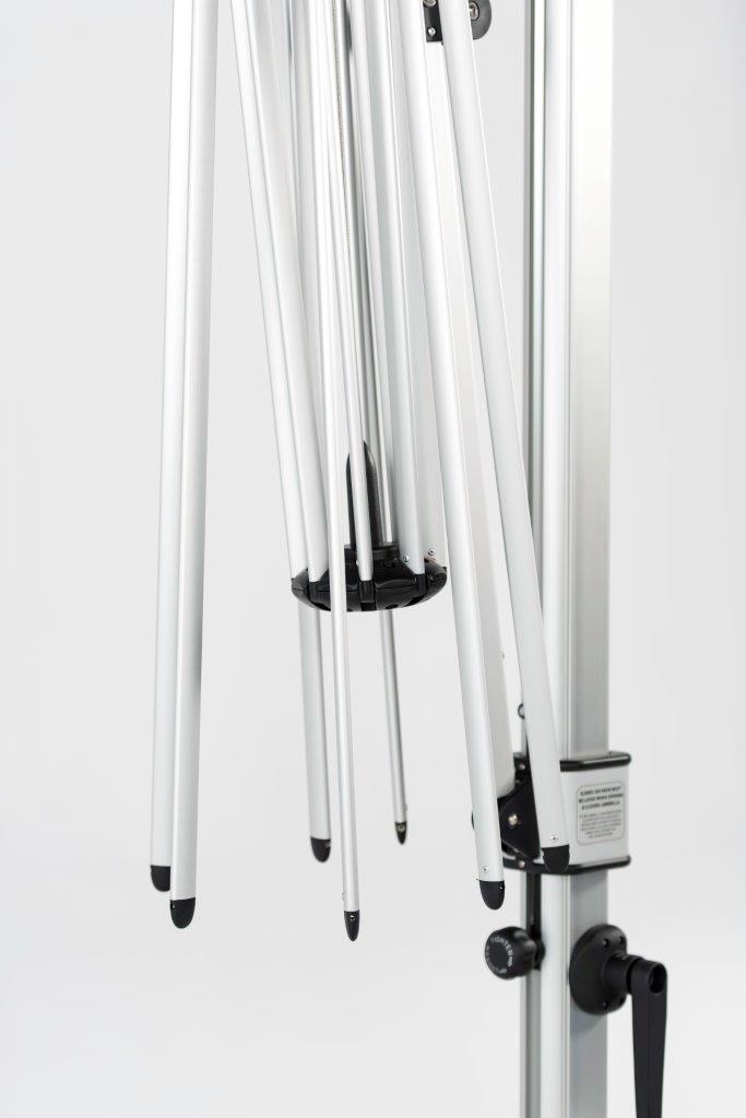 Aurora Cantilever Aluminum Mast / Fiberglass Ribs Umbrella Frame Only by Frankford