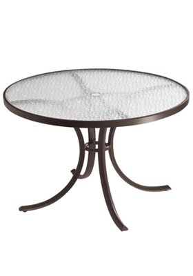 Acrylic 42" Round Dining Umbrella Table