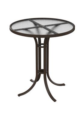 Acrylic 36" Round Umbrella Bar Table