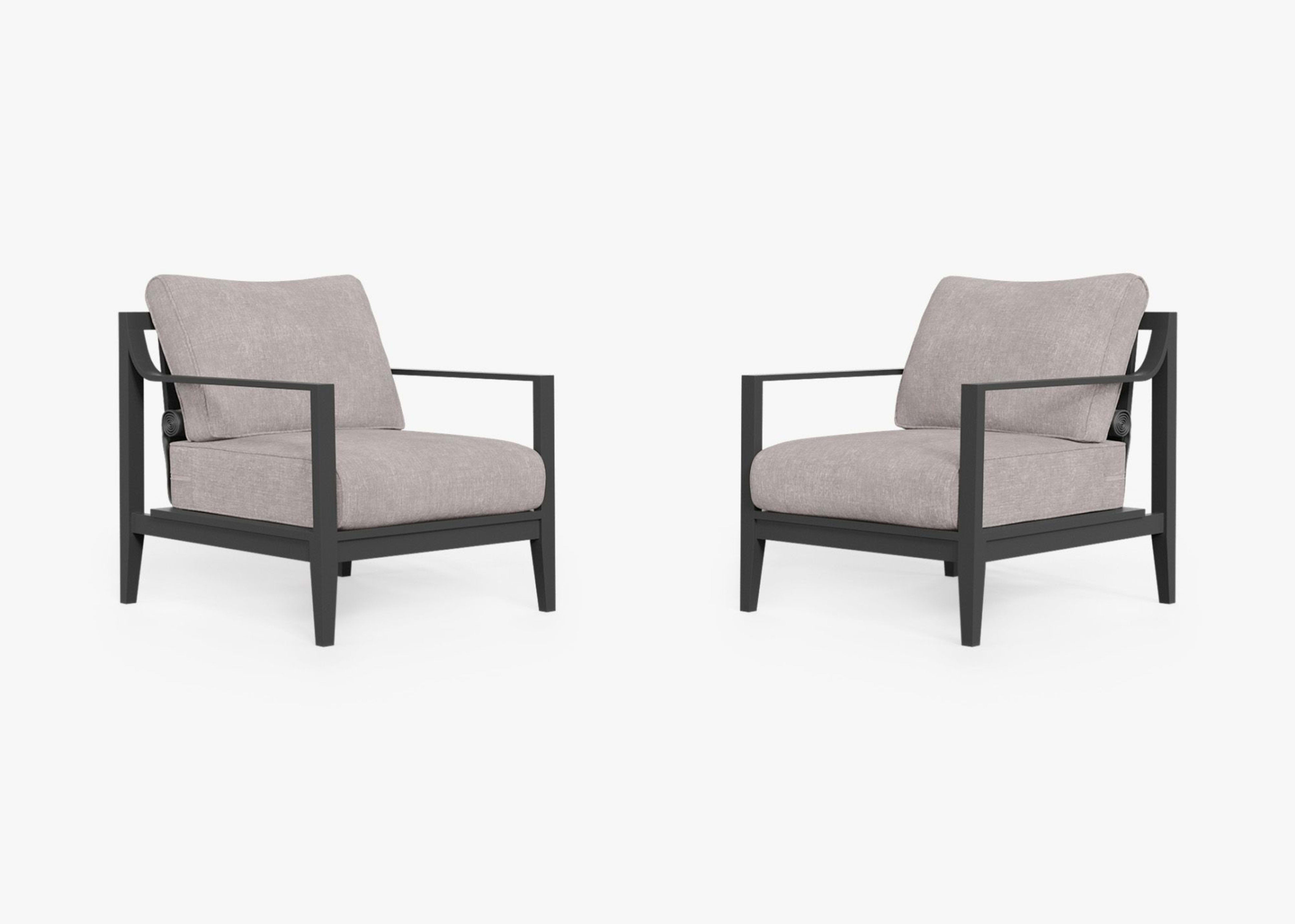 Aluminum Outdoor Armchair Conversation Set