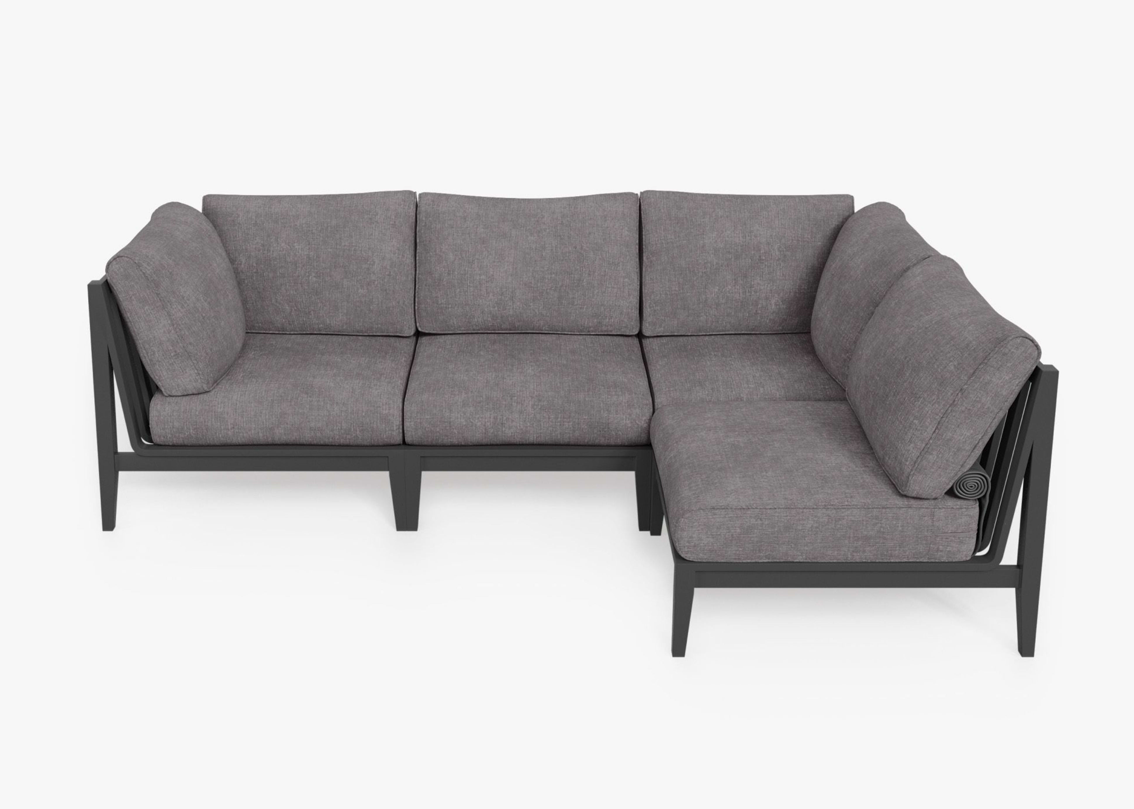 Aluminum Outdoor L Sectional - 4 Seat