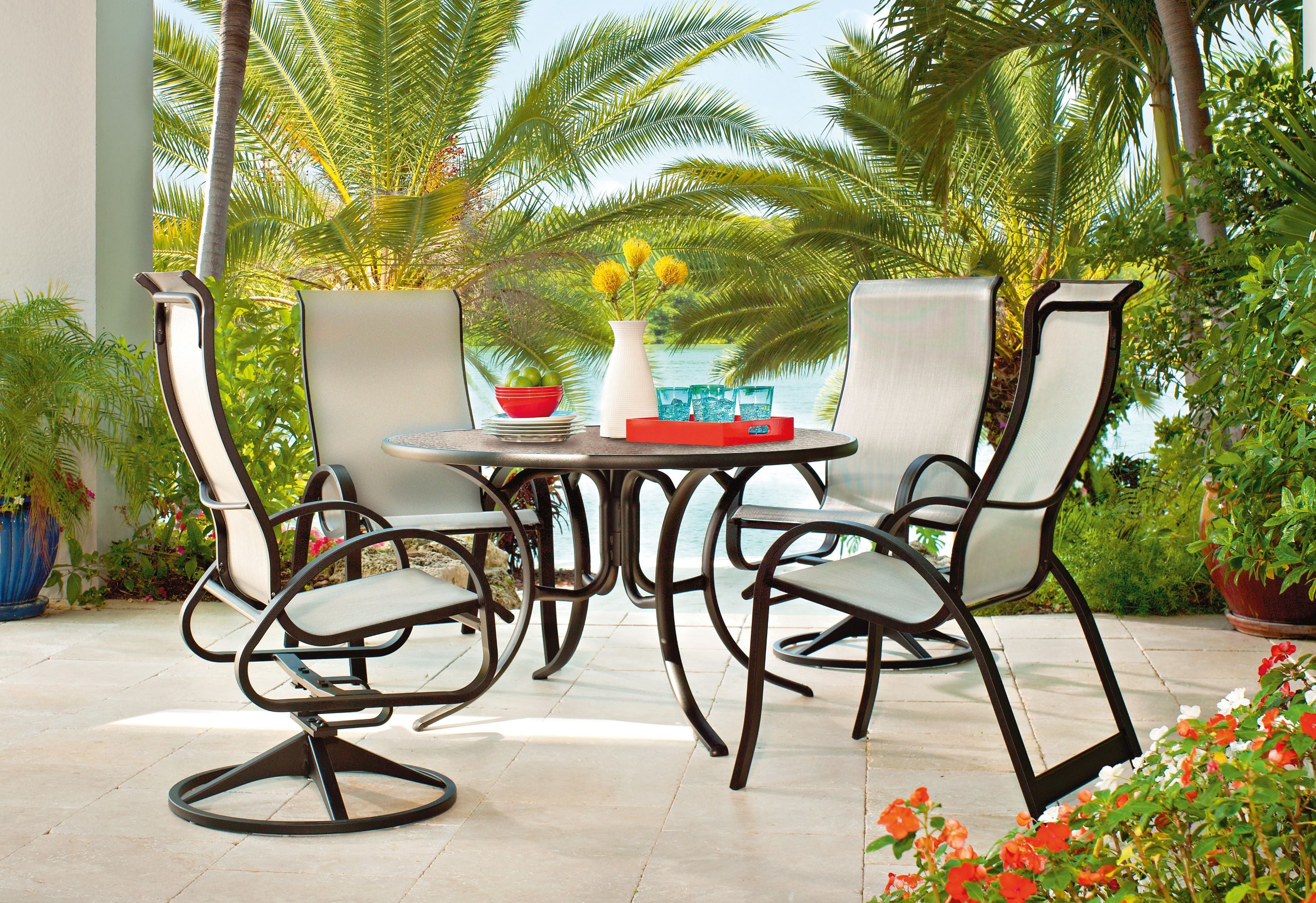 48" Round Deluxe Legs MGP Slat Top Table