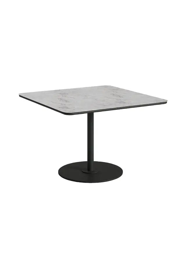 Axis 42" Square Forma Top KD Pedestal Dining Umbrella Table by Tropitone