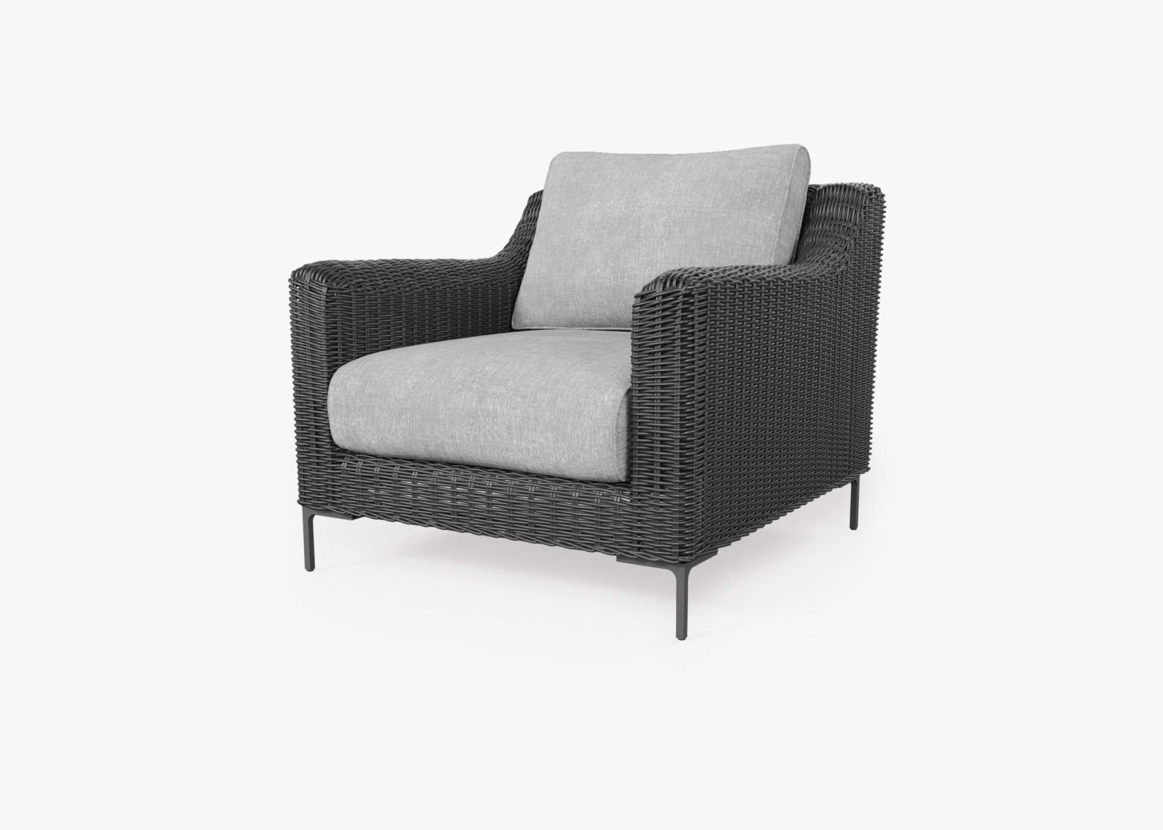 black Wicker Outdoor Armchair