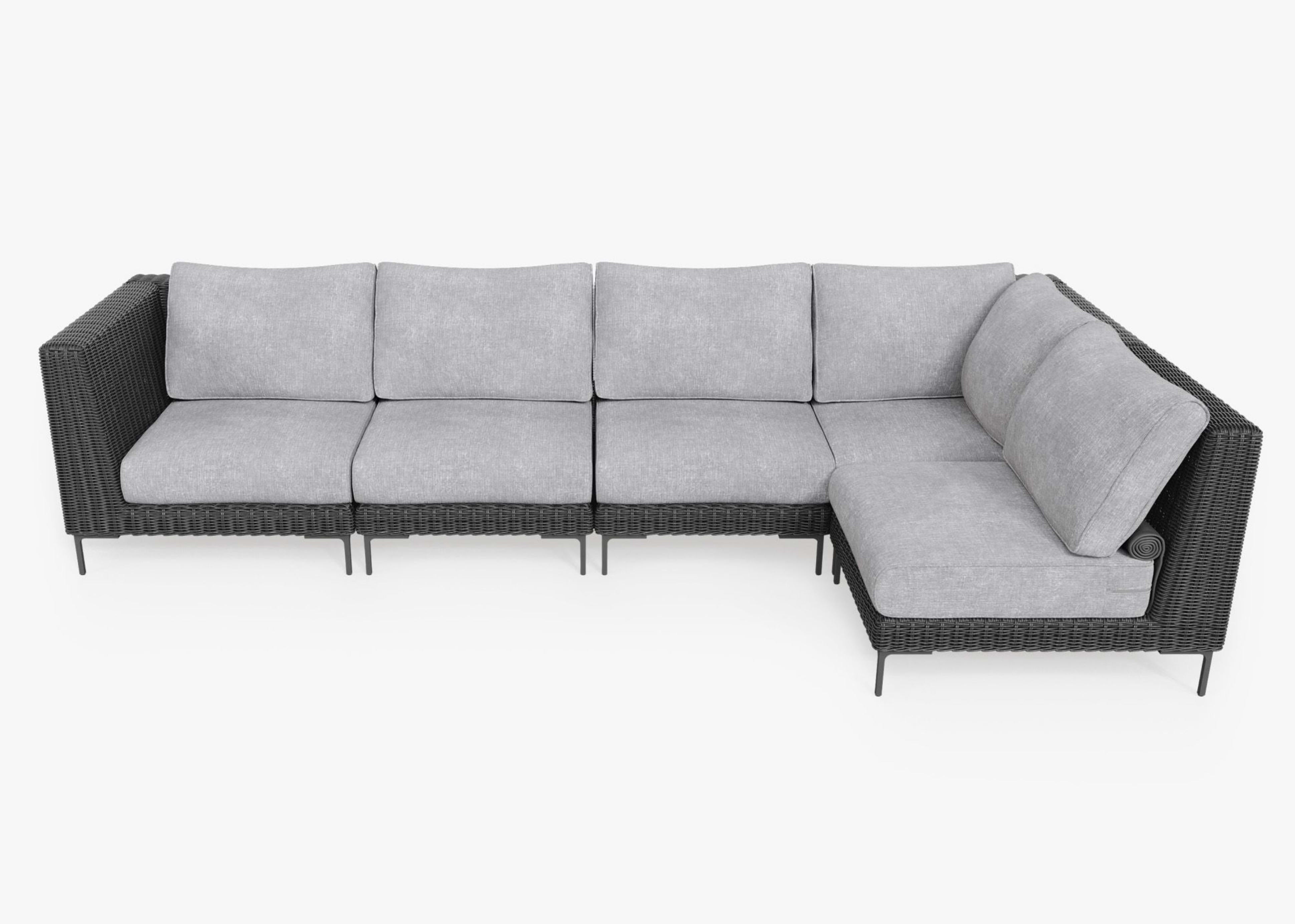 Wicker Outdoor L Sectional - 5 Seat By Outer