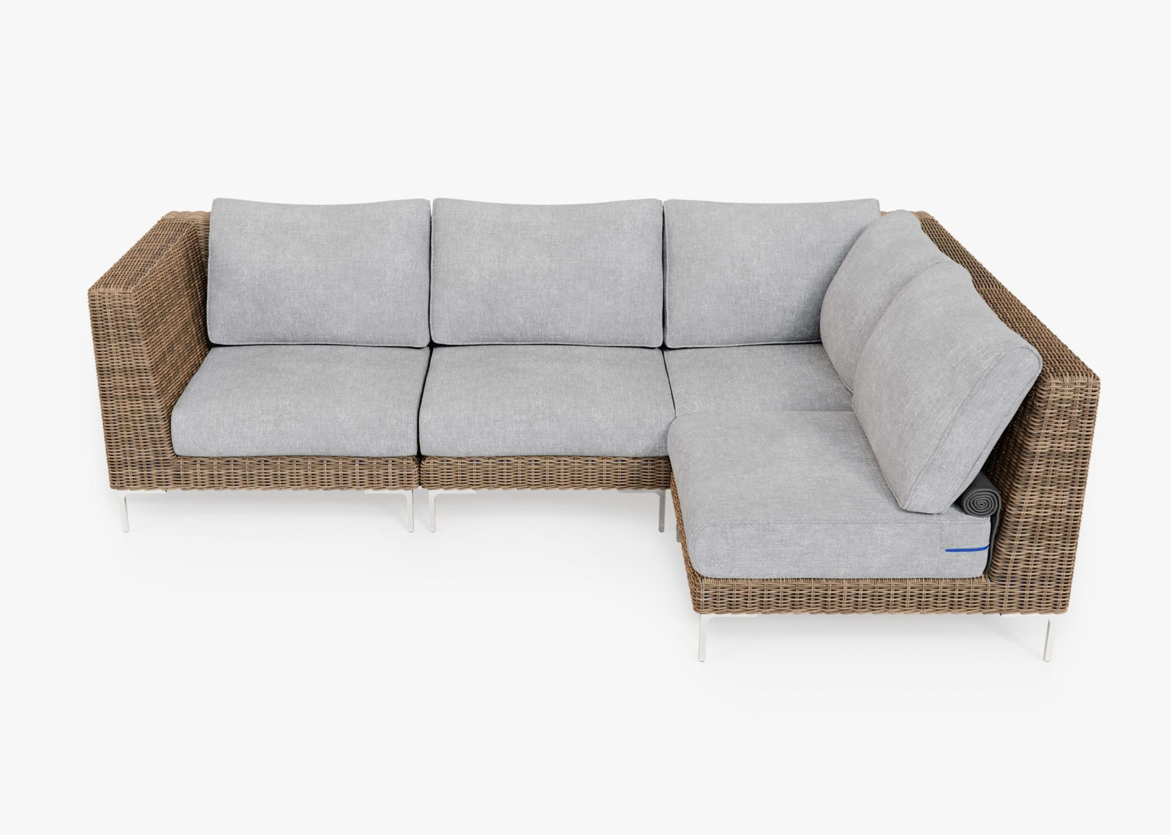 Wicker L Sectional - 4 Seat - Left By Outer