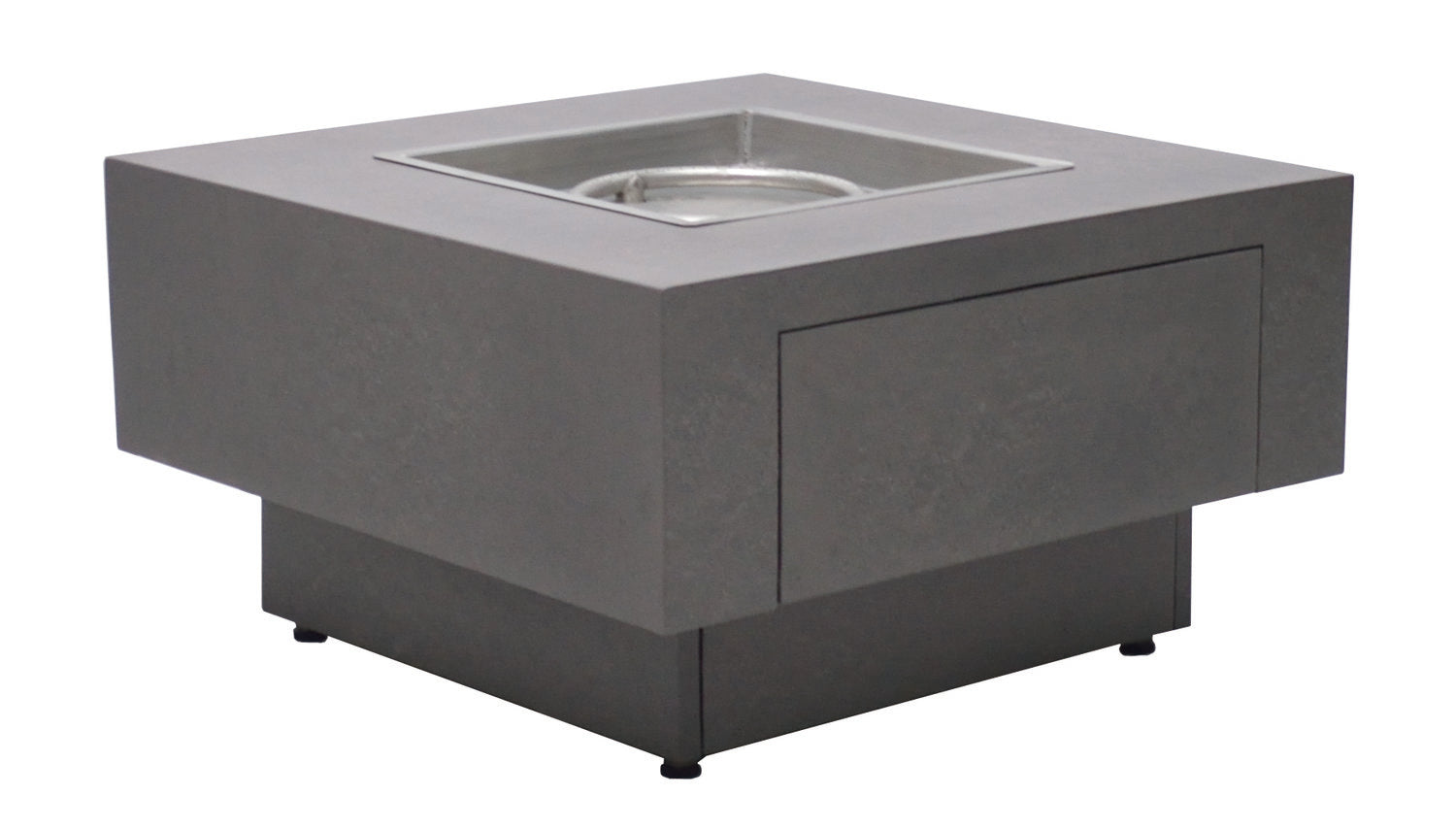 Faux Concrete 32” Square Fire Pit By Patio Renaissance