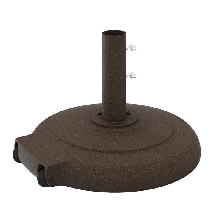 24" Round Umbrella Base with Wheels - 1.5" Pole by Tropitone