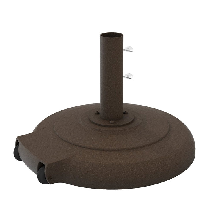 24" Round Umbrella Base with Wheels - 2" Pole by Tropitone